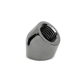 EKWB EK-AF G1/4" Female to Female 45 Degree Angled Fitting, Black Nickel in Saudi Arabia