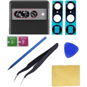 ubrokeifixit for Google Pixel 7 Pro 6.7" Rear Back Camera Glass Lens Cover Replacement for Google Pixel 7 Pro 6.7" 2022 GP4BC GE2AE,with Pre-Cut Tape (2 pcs/Pixel 7 Pro 6.7"/Black) in Saudi Arabia