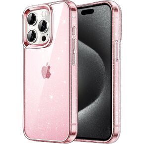 JETech Glitter Case for iPhone 15 Pro Max 6.7-Inch, Bling Sparkle Shockproof Phone Bumper Cover, Cute Sparkly for Women and Girls (Light Purple) in Kuwait