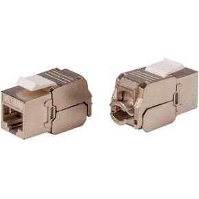 Monoprice Cat6 RJ-45 Keystone Jack | FTP, Toolless, 180-Degree, Slim Style, Shielded - Entegrade Series (Pack of 2) in Kuwait