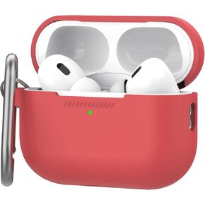 غطاء حماية من السيليكون من AHASTYLE AirPods Pro 2 [مصباح LED أمامي مرئي] متوافق مع AirPods Pro الجيل الثاني (أسود) in Kuwait