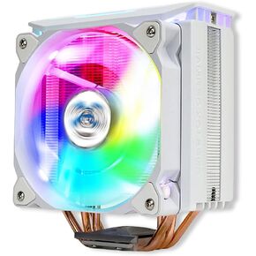 مبرد هواء وحدة المعالجة المركزية Zalman 10X Optima-II RGB - فائق الهدوء 120 مم RGB - Intel LGA2066/2011-V3/2011/1200/115X/1366، أنابيب حرارة نحاسية AMD AM4/AM3+/AM3-4 - 180 وات TDP - 1500 دورة في الدقيقة، أبيض in Kuwait