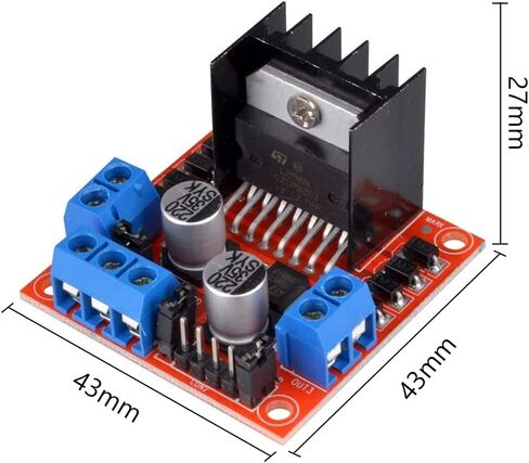 4 قطع L298N H لوحة تحكم لسائق محرك السيارات بخطوات مزدوجة وحدة تحكم تحكم في محرك السيارة النفاثة لتوت العليق باي، سيارة روبوت ذكية، UNO ، Mega2560 in Kuwait