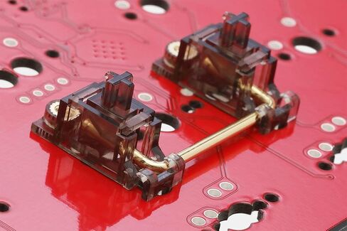 برغي KPREPUBLIC Everglide V2 مطلي بالذهب الشفاف PCB في مثبت للوحة المفاتيح الميكانيكية المخصصة gh60 xd64 xd84 6.25x 2X xd96 xd87 (EG V2 Pink GH60 Plus x1) in Kuwait