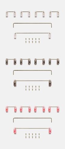 برغي KPREPUBLIC Everglide V2 مطلي بالذهب الشفاف PCB في مثبت للوحة المفاتيح الميكانيكية المخصصة gh60 xd64 xd84 6.25x 2X xd96 xd87 (EG V2 Pink GH60 Plus x1) in Kuwait
