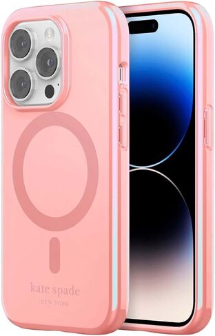 Kate Spade New York iPhone 14 Pro Case, Compatible with Wireless Charging - Hollyhock Floral in Saudi Arabia