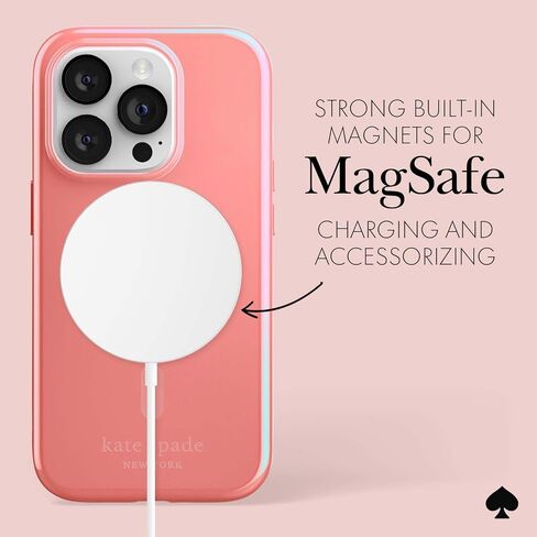 Kate Spade New York iPhone 14 Pro Case, Compatible with Wireless Charging - Hollyhock Floral in Saudi Arabia