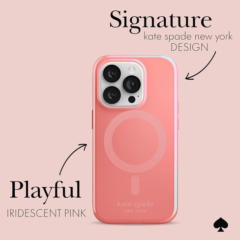 Kate Spade New York iPhone 14 Pro Case, Compatible with Wireless Charging - Hollyhock Floral in Saudi Arabia