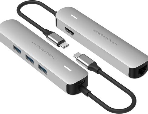 محور HyperDrive Tube 6 في 1 USB-C - رمادي in Kuwait