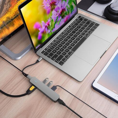 محور HyperDrive Tube 6 في 1 USB-C - رمادي in Kuwait
