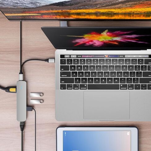 محور HyperDrive Tube 6 في 1 USB-C - رمادي in Kuwait