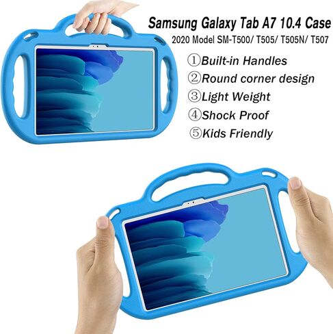 حافظة LTROP للأطفال لهاتف Samsung Galaxy Tab A7 10.4 2022/2020، حافظة Samsung Galaxy Tab A7 10.4 مع حزام كتف، حافظة بمقبض مقاوم للصدمات لجهاز Samsung Tab A7 10.4 بوصة (SM-T500/T505/T507/T509)، وردي in Kuwait