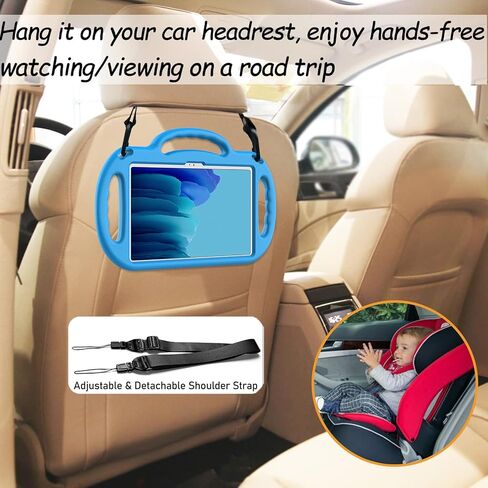 حافظة LTROP للأطفال لهاتف Samsung Galaxy Tab A7 10.4 2022/2020، حافظة Samsung Galaxy Tab A7 10.4 مع حزام كتف، حافظة بمقبض مقاوم للصدمات لجهاز Samsung Tab A7 10.4 بوصة (SM-T500/T505/T507/T509)، وردي in Kuwait