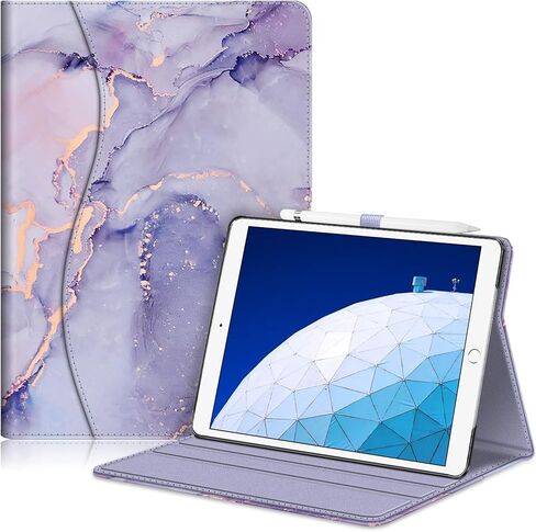 Fintie Case for iPad Air (3rd Gen) 10.5" 2019 / iPad Pro 10.5" 2017- [Sleek Shield] Premium PU Leather Slim Fit Multi Angle Stand Cover with Pocket, Pencil Holder, Auto Wake/Sleep, Blossom in Saudi Arabia