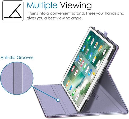 Fintie Case for iPad Air (3rd Gen) 10.5" 2019 / iPad Pro 10.5" 2017- [Sleek Shield] Premium PU Leather Slim Fit Multi Angle Stand Cover with Pocket, Pencil Holder, Auto Wake/Sleep, Blossom in Saudi Arabia