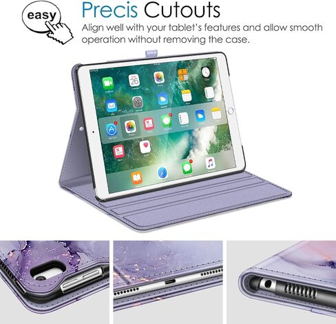 Fintie Case for iPad Air (3rd Gen) 10.5" 2019 / iPad Pro 10.5" 2017- [Sleek Shield] Premium PU Leather Slim Fit Multi Angle Stand Cover with Pocket, Pencil Holder, Auto Wake/Sleep, Blossom in Saudi Arabia