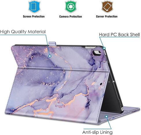 Fintie Case for iPad Air (3rd Gen) 10.5" 2019 / iPad Pro 10.5" 2017- [Sleek Shield] Premium PU Leather Slim Fit Multi Angle Stand Cover with Pocket, Pencil Holder, Auto Wake/Sleep, Blossom in Saudi Arabia