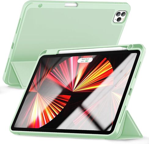 حافظة Gahwa الجديدة لجهاز iPad Pro مقاس 11 بوصة 2022 (الجيل الرابع)/2021 (الجيل الثالث)/2020 (الجيل الثاني)/2018 (الجيل الأول) مع حامل أقلام الرصاص، حافظة iPad الذكية مع خاصية النوم/الاستيقاظ التلقائي [يدعم معرف اللمس وقلم الرصاص من الجيل الثاني الشحن] (أ in Kuwait