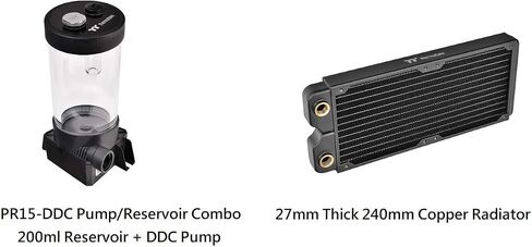 Thermaltake Pacific CL360 Max D5c Res/Pump 16.8 Million Color RGB (Alexa, Razer Chroma) Software Enabled Copper Radiator PETG Hard Tube Water Cooling Kit CL-W259-CU00SW-A in Kuwait