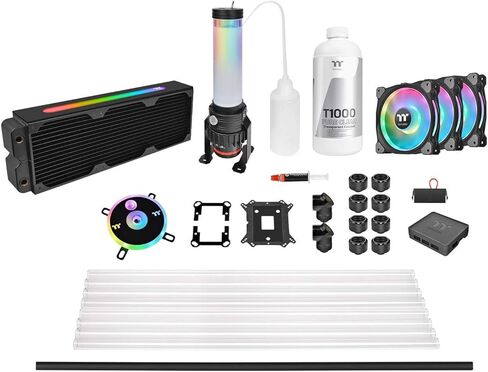 Thermaltake Pacific C240 Ddc Res/Pump 5V Motherboard Sync Copper Radiator Soft Tube Water Cooling Kit CL-W249-CU12SW-A, 240mm Copper Radiator in Saudi Arabia