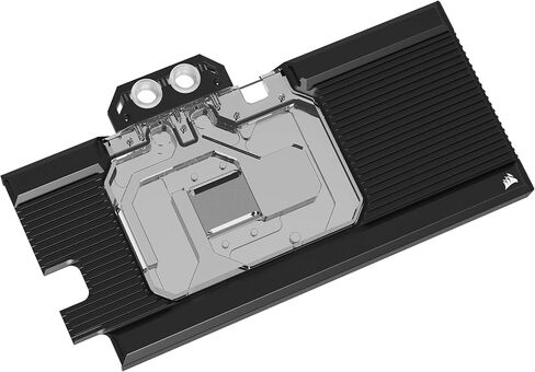 كتلة مائية من Corsair Hydro X Series XG7 RGB 3090 Ti Founders Edition GPU - لـ NVIDIA GeForce RTX 3090 Ti FE (بنية لوحة باردة من النحاس المطلي بالنيكل، تدفق شفاف بالكامل) أسود in Saudi Arabia