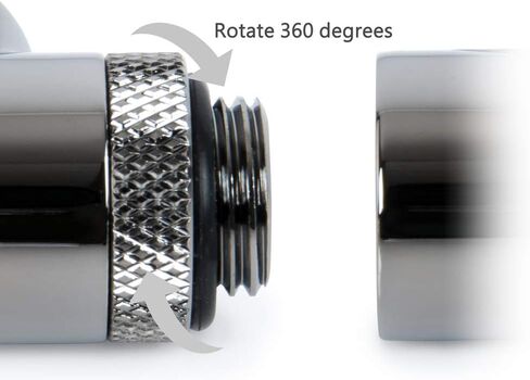 Bitspower T-Block Rotary Fitting, Black Sparkle in Saudi Arabia