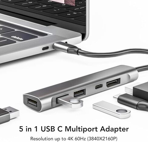 Vikye USB C Hub USB C إلى DisplayPort محول 5 في 1 محطة إرساء in Kuwait