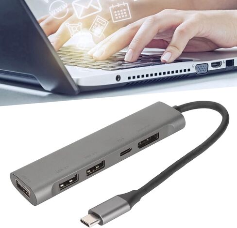Vikye USB C Hub USB C إلى DisplayPort محول 5 في 1 محطة إرساء in Kuwait