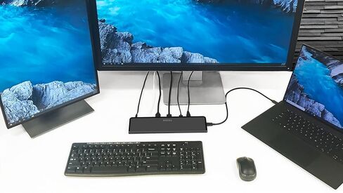 Accell InstantView USB-C 4K Docking Station - 2 HDMI, 3 USB 3.1 Gen 2 10 Gbps, Gigabit Ethernet and Audio Ports Compatible with Microsoft Windows, MacBooks, Chromebooks, and Android. in Kuwait