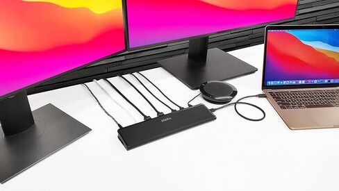 Accell InstantView USB-C 4K Docking Station - 2 HDMI, 3 USB 3.1 Gen 2 10 Gbps, Gigabit Ethernet and Audio Ports Compatible with Microsoft Windows, MacBooks, Chromebooks, and Android. in Kuwait