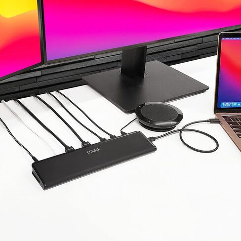 Accell InstantView USB-C 4K Docking Station - 2 HDMI, 3 USB 3.1 Gen 2 10 Gbps, Gigabit Ethernet and Audio Ports Compatible with Microsoft Windows, MacBooks, Chromebooks, and Android. in Kuwait