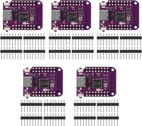 DIANN 5pcs ESP32 S2 Mini V1.0.0 WiFi IOT Board Based ESP32-S2FN4R2 ESP32-S2 4MB Flash 2MB PSRAM MicroPython Type-C USB in Kuwait