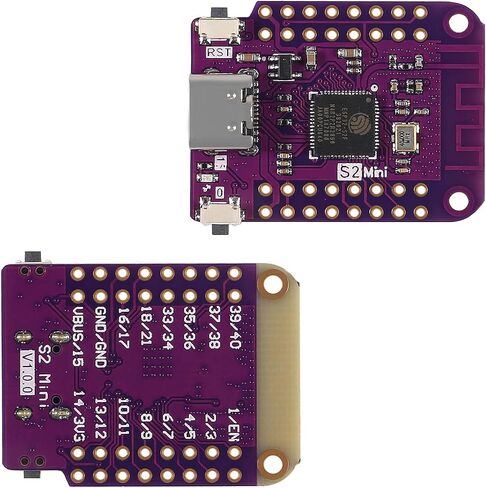 DIANN 5pcs ESP32 S2 Mini V1.0.0 WiFi IOT Board Based ESP32-S2FN4R2 ESP32-S2 4MB Flash 2MB PSRAM MicroPython Type-C USB in Kuwait