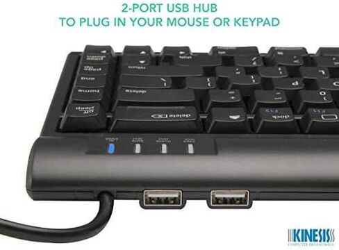 لوحة مفاتيح KINESIS Freestyle2 USB لجهاز Mac (فصل قياسي 9 بوصات)، أسود in Kuwait