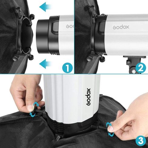 ضوء فوتوغرافي فوتوكس فوتوستوديو سوفت بوكس غودوكس سبيدلايت 60 × 90 مستطيل الشكل مع شبكة وعائين للتصوير الفوتوغرافي المنتج (SB-FW6090) in Saudi Arabia