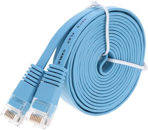1ft (0.3M) Cat6 Flat Ethernet Cable 1 Feet (0.3 Meters) Gigabit LAN Network Cable RJ45 High Speed Patch Cord for Xbox, PS4, PS3, Modem, Router, LAN, Compatible Cat5e/Cat6 Network, Black in Saudi Arabia