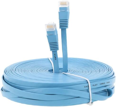 1ft (0.3M) Cat6 Flat Ethernet Cable 1 Feet (0.3 Meters) Gigabit LAN Network Cable RJ45 High Speed Patch Cord for Xbox, PS4, PS3, Modem, Router, LAN, Compatible Cat5e/Cat6 Network, Black in Saudi Arabia