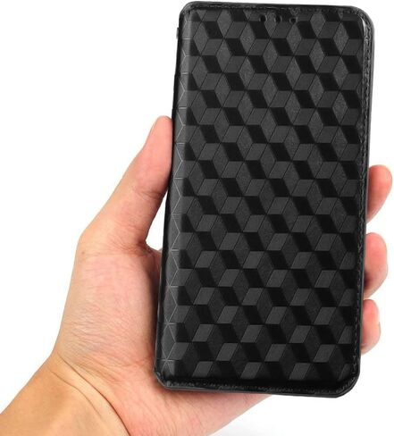 حافظة RTYJZ لهاتف TCL 30 XL، حافظة محفظة TCL 30 XL مع واقي شاشة من الزجاج المقسى مع حامل بطاقة بمسند مغناطيسي، حافظة جلدية PU لهاتف TCL 30 XL (T701DL) (أسود) in Kuwait