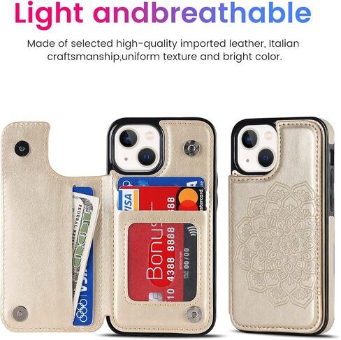 ACXLIFE iPhone 13 Mini Case 13mini Wallet Card Holder Case,Protective Cover with Credit Slot Holder and Slim Leather Case for iPhone 13 Mini 5.4Inch (Purple) in Kuwait