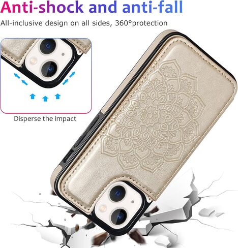 ACXLIFE iPhone 13 Mini Case 13mini Wallet Card Holder Case,Protective Cover with Credit Slot Holder and Slim Leather Case for iPhone 13 Mini 5.4Inch (Purple) in Kuwait