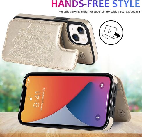 ACXLIFE iPhone 13 Mini Case 13mini Wallet Card Holder Case,Protective Cover with Credit Slot Holder and Slim Leather Case for iPhone 13 Mini 5.4Inch (Purple) in Kuwait