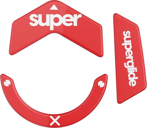 سوبر جلايد 2 - سطح سريع جديد قابل للتحكم باسرع وانعم قاعدة ماوس مصنوعة من زجاج فائق القوة ونعل ناعم ومتين لجهاز لوجيتك 502X [احمر] in Kuwait