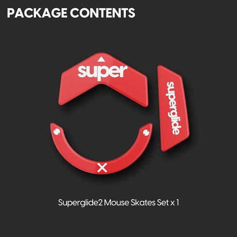 سوبر جلايد 2 - سطح سريع جديد قابل للتحكم باسرع وانعم قاعدة ماوس مصنوعة من زجاج فائق القوة ونعل ناعم ومتين لجهاز لوجيتك 502X [احمر] in Kuwait