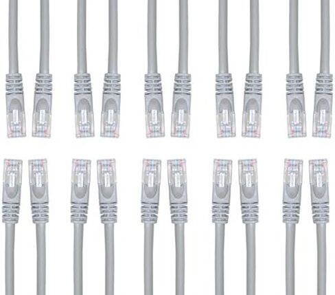 كابل Cat6 إيثرنت كروس، حذاء بدون تشابك/مصبوب بطول 25 قدم، رمادي، CNE491139 in Kuwait