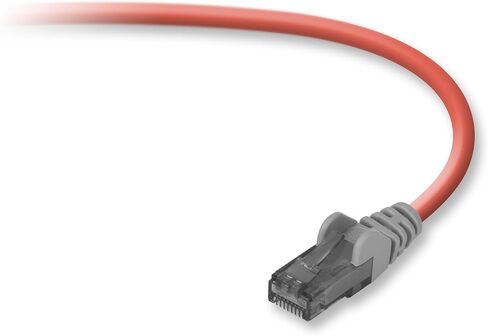 كابل بلكين 3' Cat6 كروس RJ-45M، أحمر (A3X189-03-RED-S) in Saudi Arabia