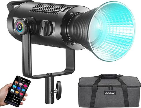 ضوء فيديو RGB COB SZ150R من جودوكس، 150 وات، ضوء ليد ملون بالكامل، CRI 97 وTLCI96، تبديد حرارة منخفض الضوضاء، 13 تأثير، طرق متعددة للتحكم عن بعد in Saudi Arabia