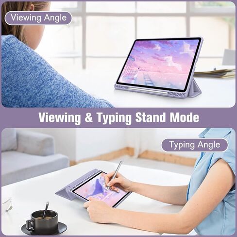 Fintie Hybrid Slim Case for Samsung Galaxy Tab S8/Tab S7 11 Inch (Model SM-X700/X706/T870/T875/T878) with S Pen Holder, Shockproof Cover with Clear Transparent Back Shell, Rose Gold in Kuwait
