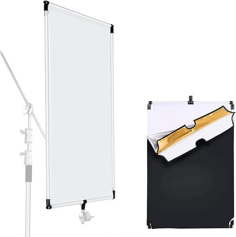 24 x 35 5-in-1 Flag Panel Photography Lighting Reflector Sun Scrim Diffuser Kit in Saudi Arabia