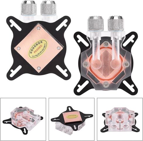 GPU Liquid Cooler,Computer GPU Universal Water Cooling Block Waterblock 40mm Copper Base,Processed with Anti-Oxidization Technology,Perfectly Fit The GPU,Carry Away More Heat from GPU Quickly in Saudi Arabia