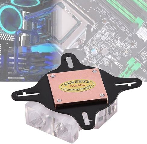 GPU Liquid Cooler,Computer GPU Universal Water Cooling Block Waterblock 40mm Copper Base,Processed with Anti-Oxidization Technology,Perfectly Fit The GPU,Carry Away More Heat from GPU Quickly in Saudi Arabia